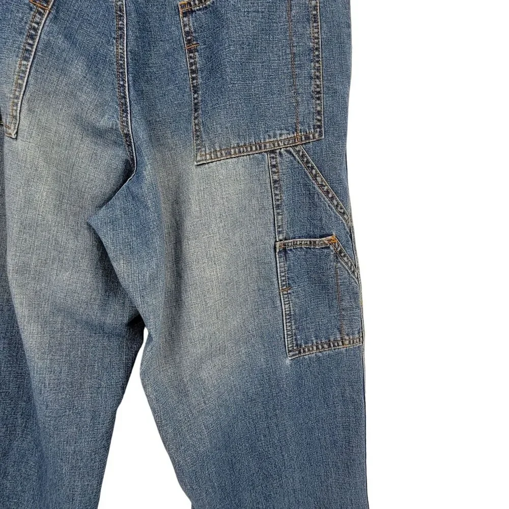Old Navy Mens Relaxed Fit Button Fly Carpenter Jeans 36x31 Vintage